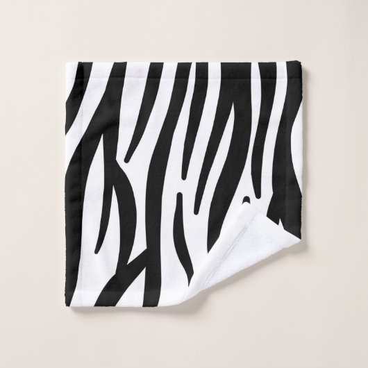 stijlvol, zwart-witzebrapad bad handdoek (Wasdoekje)