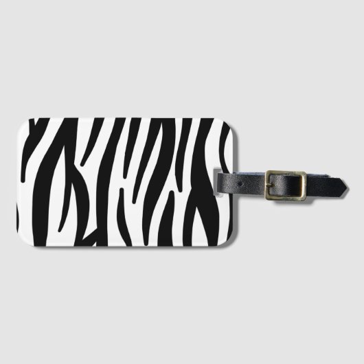 stijlvol, zwart-witzebrapad bagagelabel (Voorkant (horizontaal))