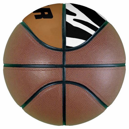 stijlvol, zwart-witzebrapad basketbal (Rechts)