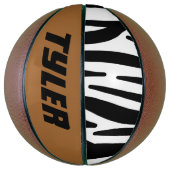 stijlvol, zwart-witzebrapad basketbal