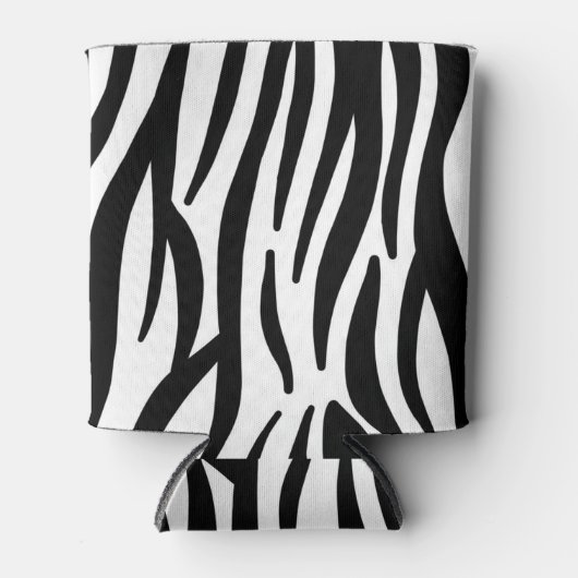 stijlvol, zwart-witzebrapad blikjeskoeler (Voorkant)