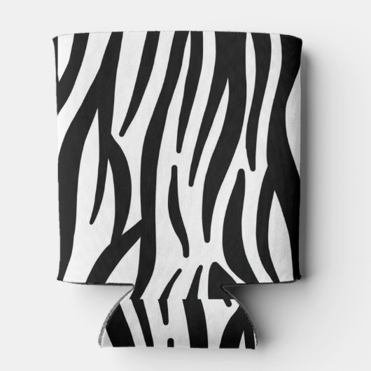 stijlvol, zwart-witzebrapad blikjeskoeler (Achterkant)