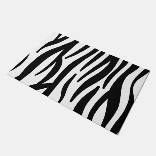stijlvol, zwart-witzebrapad deurmat (Schuin)
