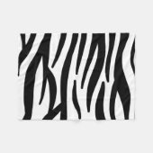 stijlvol, zwart-witzebrapad fleece deken (Voorkant (Horizontaal))
