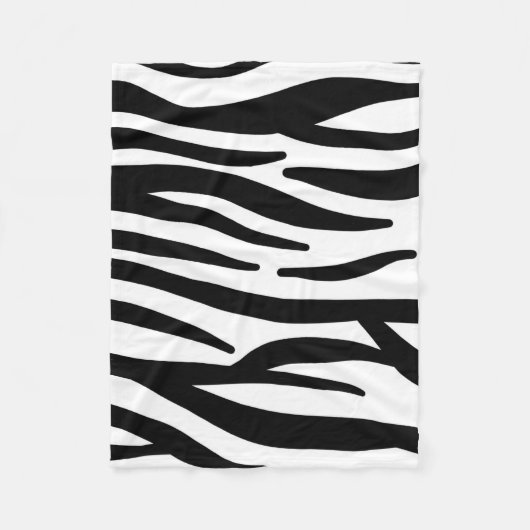 stijlvol, zwart-witzebrapad fleece deken (Voorkant)
