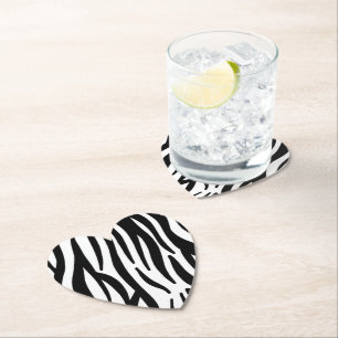 stijlvol, zwart-witzebrapad kartonnen onderzetters