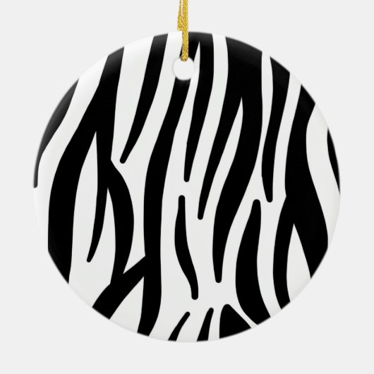 stijlvol, zwart-witzebrapad keramisch ornament (Achterkant)