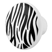 stijlvol, zwart-witzebrapad keramische knop (Rechts)