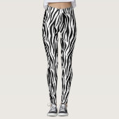 stijlvol, zwart-witzebrapad leggings (Voorkant)