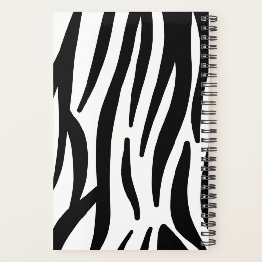 stijlvol, zwart-witzebrapad planner (Achterkant)