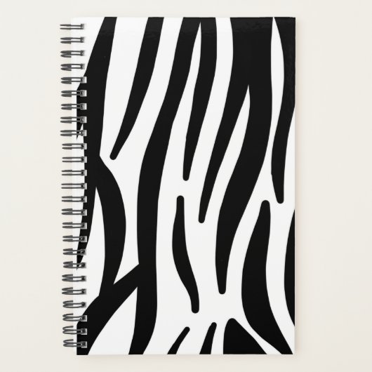 stijlvol, zwart-witzebrapad planner (Voorkant)