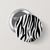stijlvol, zwart-witzebrapad ronde button 5,7 cm (Voorkant /achterkant)