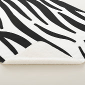 stijlvol, zwart-witzebrapad sherpa deken (3/4)