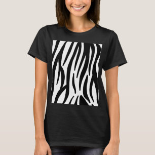 stijlvol, zwart-witzebrapad t-shirt