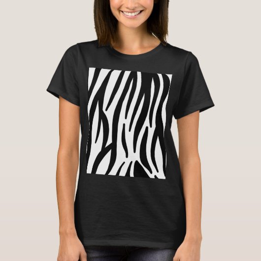 stijlvol, zwart-witzebrapad t-shirt (Voorkant)