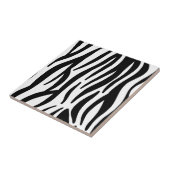 stijlvol, zwart-witzebrapad tegeltje (Zijkant)