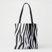 stijlvol, zwart-witzebrapad tote bag (Voorkant)