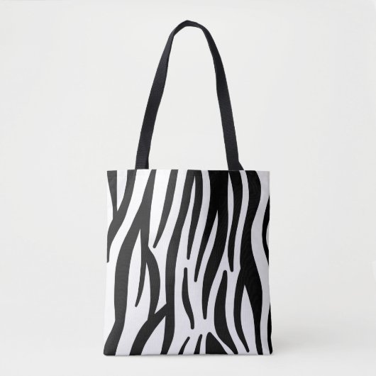 stijlvol, zwart-witzebrapad tote bag (Voorkant)