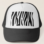 stijlvol, zwart-witzebrapad trucker pet (Voorkant)