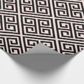 Stijlvol zwart, zwart, zwart, Grieks belangrijk hu Cadeaupapier (Hoek)