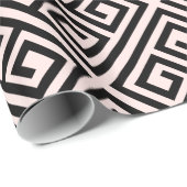 Stijlvol zwart, zwart, zwart, Grieks belangrijk hu Cadeaupapier (Rol Hoek)