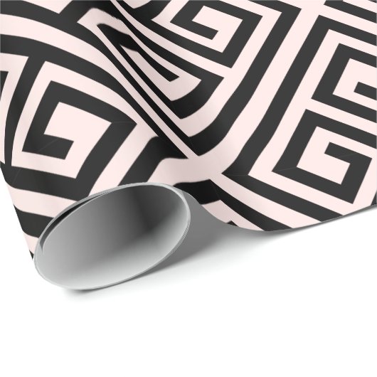 Stijlvol zwart, zwart, zwart, Grieks belangrijk hu Cadeaupapier (Rol Hoek)