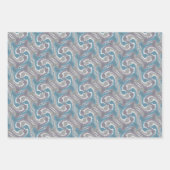 Stijlvol zwenkdraden Tesselatie 3 kleuren WPS3 Inpakpapier Vel (Voorkant 3)