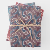 Stijlvol zwenkdraden Tesselatie 3 kleuren WPS3 Inpakpapier Vel (In situ)