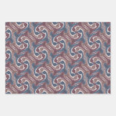 Stijlvol zwenkdraden Tesselatie 3 kleuren WPS3 Inpakpapier Vel (Voorkant)