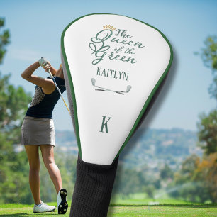 STIJLVOLE AANGEPASTE KONINGIN VAN DE GREEN NAAM GOLFHEADCOVER
