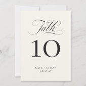 STIJLVOLE CALLIGRAFIE Tafelnummerkaart Kaart (Voorkant)