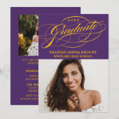 STIJLVOLE ELEGANTE SCRIPT 2 AFSCHEIDSPARTY UITNODI KAART (Voorkant / Achterkant)