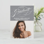 STIJLVOLE ELEGANTE SCRIPT 2 AFSCHEIDSPARTY UITNODI KAART (Staand voorkant)