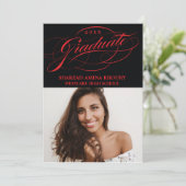 STIJLVOLE ELEGANTE SCRIPT 2 AFSCHEIDSPARTY UITNODI KAART (Staand voorkant)