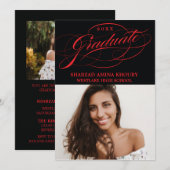 STIJLVOLE ELEGANTE SCRIPT 2 AFSCHEIDSPARTY UITNODI KAART (Voorkant / Achterkant)