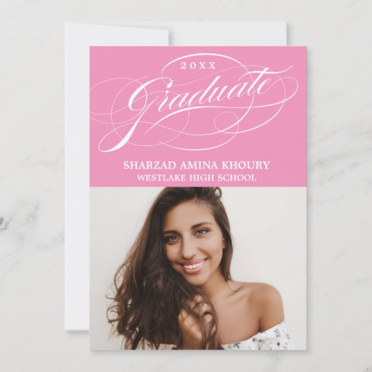STIJLVOLE ELEGANTE SCRIPT 2 AFSCHEIDSPARTY UITNODI KAART (Voorkant)