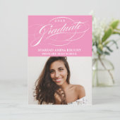 STIJLVOLE ELEGANTE SCRIPT 2 AFSCHEIDSPARTY UITNODI KAART (Staand voorkant)