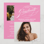 STIJLVOLE ELEGANTE SCRIPT 2 AFSCHEIDSPARTY UITNODI KAART (Voorkant / Achterkant)