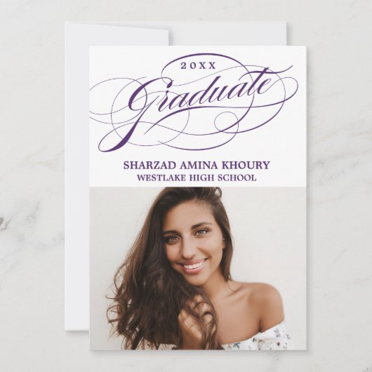 STIJLVOLE ELEGANTE SCRIPT 2 AFSCHEIDSPARTY UITNODI KAART (Voorkant)