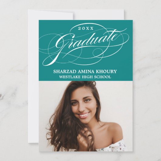 STIJLVOLE ELEGANTE SCRIPT 2 AFSCHEIDSPARTY UITNODI KAART (Voorkant)