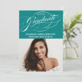 STIJLVOLE ELEGANTE SCRIPT 2 AFSCHEIDSPARTY UITNODI KAART (Staand voorkant)