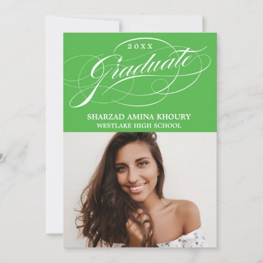 STIJLVOLE ELEGANTE SCRIPT 2 AFSCHEIDSPARTY UITNODI KAART (Voorkant)