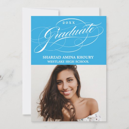 STIJLVOLE ELEGANTE SCRIPT 2 AFSCHEIDSPARTY UITNODI KAART (Voorkant)