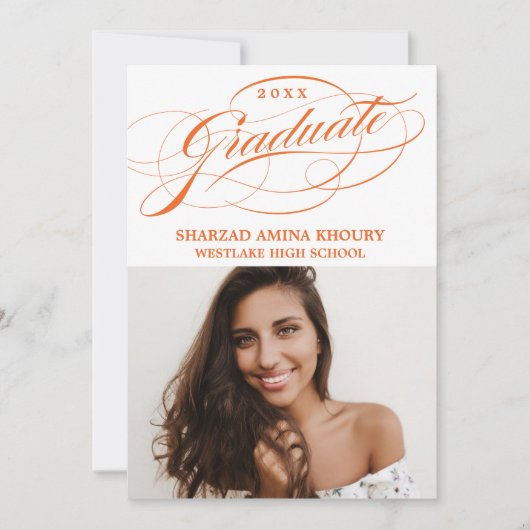 STIJLVOLE ELEGANTE SCRIPT 2 AFSCHEIDSPARTY UITNODI KAART (Voorkant)