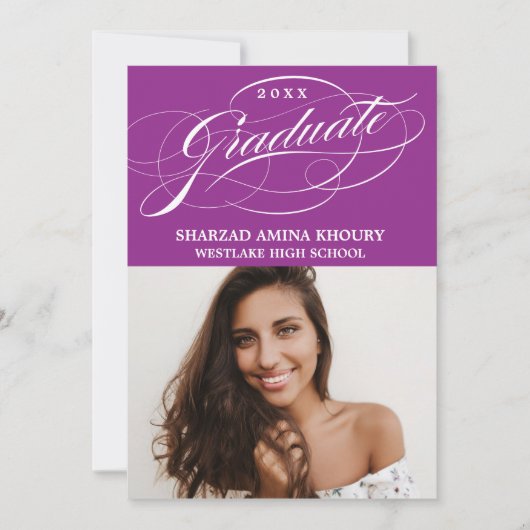 STIJLVOLE ELEGANTE SCRIPT 2 AFSCHEIDSPARTY UITNODI KAART (Voorkant)