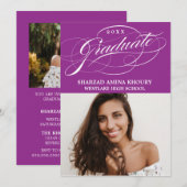 STIJLVOLE ELEGANTE SCRIPT 2 AFSCHEIDSPARTY UITNODI KAART (Voorkant / Achterkant)