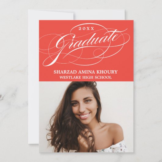 STIJLVOLE ELEGANTE SCRIPT 2 AFSCHEIDSPARTY UITNODI KAART (Voorkant)