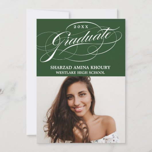 STIJLVOLE ELEGANTE SCRIPT 2 AFSCHEIDSPARTY UITNODI KAART (Voorkant)