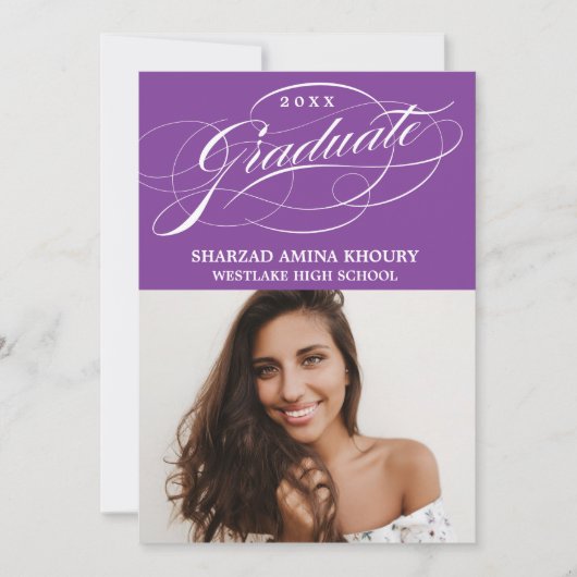 STIJLVOLE ELEGANTE SCRIPT 2 AFSCHEIDSPARTY UITNODI KAART (Voorkant)