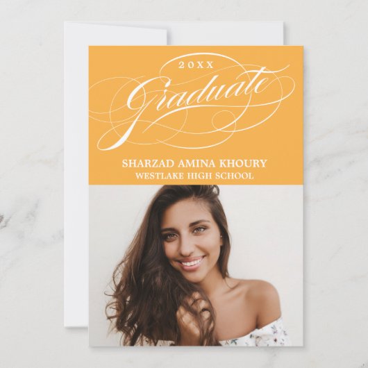 STIJLVOLE ELEGANTE SCRIPT 2 AFSCHEIDSPARTY UITNODI KAART (Voorkant)